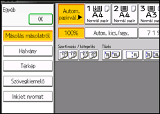 A kezelőpanel ismertetése