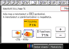 A kezelőpanel ismertetése