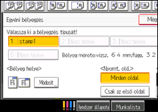 A kezelőpanel ismertetése