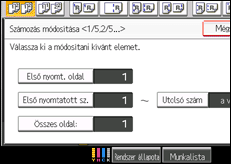 A kezelőpanel ismertetése