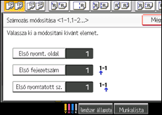 A kezelőpanel ismertetése