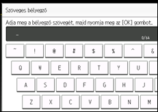 A kezelőpanel ismertetése