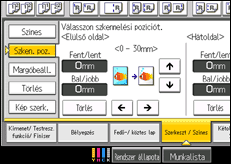 A kezelőpanel ismertetése