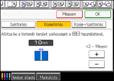 A kezelőpanel ismertetése