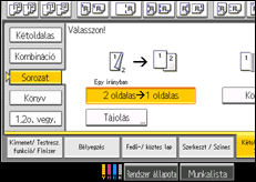 A kezelőpanel ismertetése