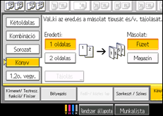 A kezelőpanel ismertetése