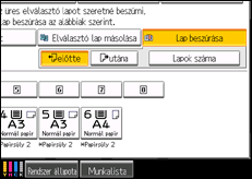 A kezelőpanel ismertetése