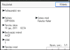 A kezelőpanel ismertetése