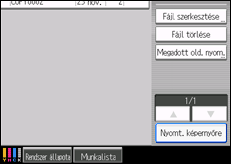 A kezelőpanel ismertetése