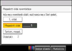 A kezelőpanel ismertetése