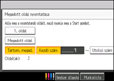 A kezelőpanel ismertetése