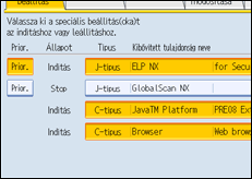 Kezel�panel k&eacute;perny�je, illusztr&aacute;ci&oacute;
