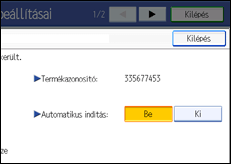 Kezel�panel k&eacute;perny�je, illusztr&aacute;ci&oacute;