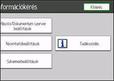 A kezel�panel ismertet&eacute;se