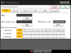 A kezelőpanel ismertetése