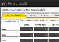 A kezelőpanel ismertetése