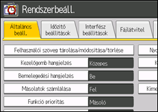 kezel�panel k&eacute;perny� illusztr&aacute;ci&oacute;