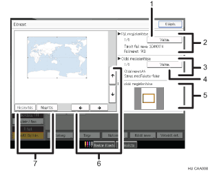 Kezel�panel k&eacute;perny�j&eacute;nek sz&aacute;mozott jel&ouml;l&eacute;s� illusztr&aacute;l&aacute;sa