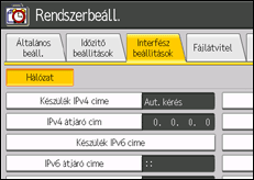 A kezelőpanel ismertetése
