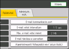 A kezelőpanel ismertetése