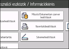 A kezelőpanel ismertetése