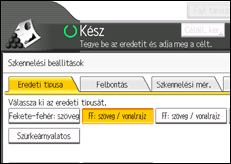 A kezelőpanel ismertetése