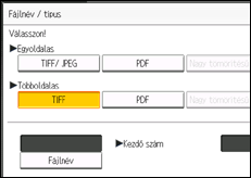 A kezelőpanel ismertetése