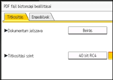 A kezelőpanel ismertetése