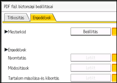 A kezelőpanel ismertetése