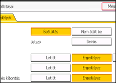 A kezelőpanel ismertetése
