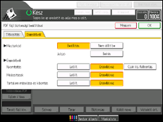 A kezelőpanel ismertetése