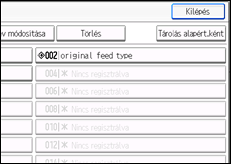 A kezelőpanel ismertetése