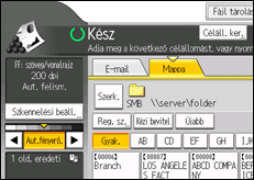 A kezelőpanel ismertetése