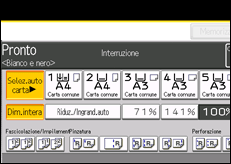 Illustrazione schermata pannello di controllo