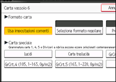 Illustrazione schermata pannello di controllo