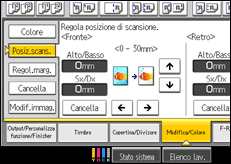 Illustrazione schermata pannello di controllo