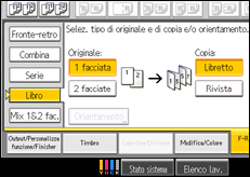 Illustrazione schermata pannello di controllo