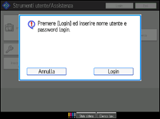 Illustrazione schermata pannello di controllo