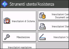 Illustrazione schermata pannello di controllo