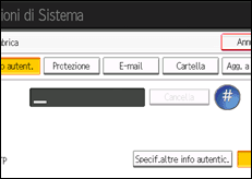 Illustrazione schermata pannello di controllo