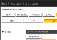 Illustrazione schermata pannello di controllo