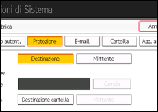 Illustrazione schermata pannello di controllo