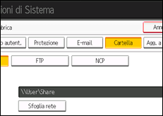 Illustrazione schermata pannello di controllo