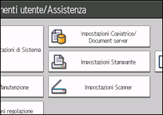 Illustrazione schermata pannello di controllo