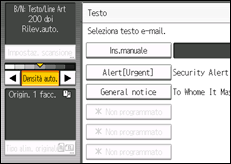 Illustrazione schermata pannello di controllo