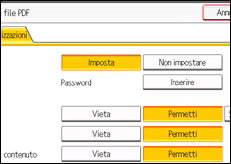 Illustrazione schermata pannello di controllo