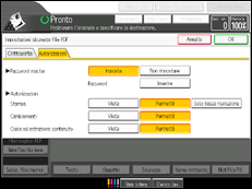 Illustrazione schermata pannello di controllo