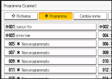 Illustrazione schermata pannello di controllo