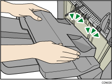 Illustrazione vassoio basculante finisher