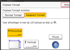 Schermafbeelding bedieningspaneel